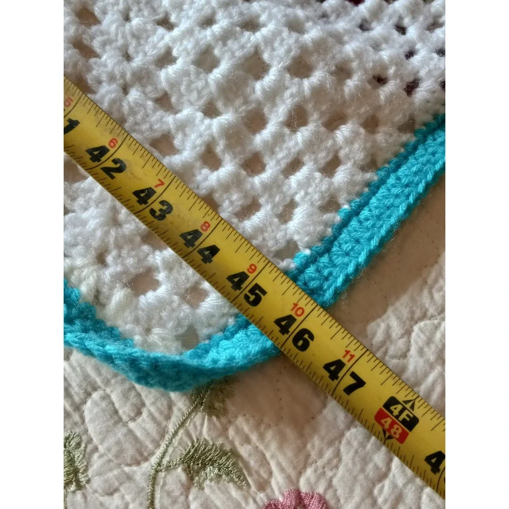 Handmade Reversible Crochet Blanket Sunbonnet Sue Easter Bunny Afghan 3D 46x59